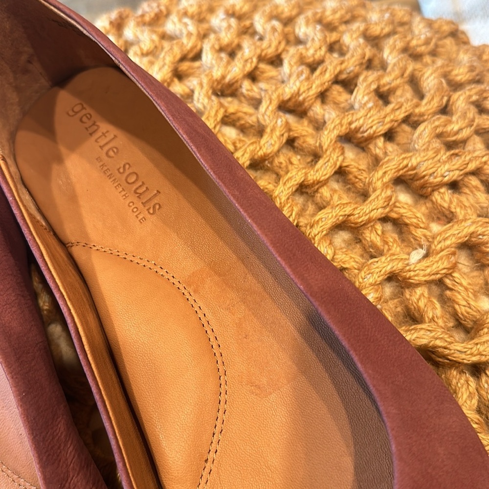 Gentle Souls by Kenneth Cole Brick (Rose) “Dana” Suede Ballet Flats NEW w/o box - Picture 5 of 13